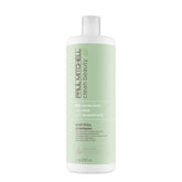 Paul Mitchell Clean Beauty Anti-Frizz Shampoo, bouteille, cheveux plus lisses et maniables.