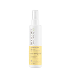 Paul Mitchell Clean Beauty Heat Styling Spray protège les cheveux lors du coiffage.