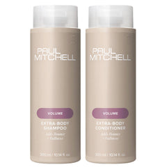 Paul Mitchell Extra-Body édition limitée fêtes : ensemble de bouteilles pour donner du volume aux cheveux fins dès les racines.
