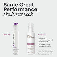 Paul Mitchell Extra-Body Thicken Up – gouttes sur cheveux humides pour plus de corps.