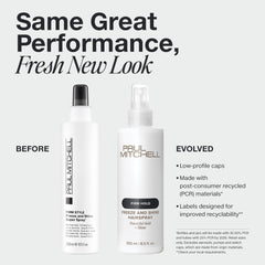 Paul Mitchell Freeze et Brillance Hairspray — application facilitée pour tenue renforcée.