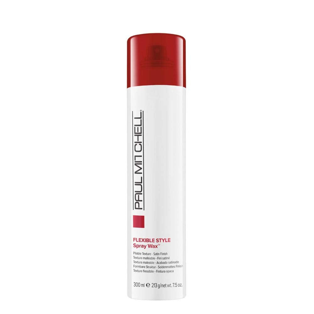 Paul Mitchell Spray Wax — bouteille aérosol, texture pliable et volume durable.