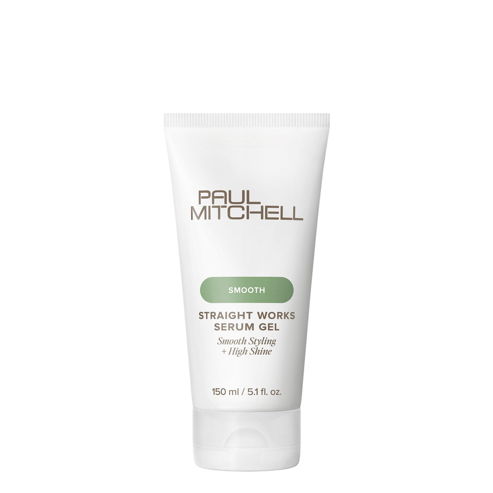 Paul Mitchell Straight Works: bouteille de gel prête au lissage des cheveux texturés et frisés.