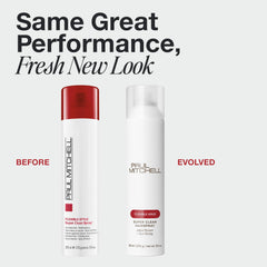 Paul Mitchell Super Clean brume légère sur cheveux offre texture et volume avec tenue flexible.