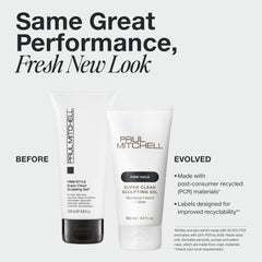 Paul Mitchell Super Clean Sculpting Gel — brillance maximale pour looks définis.