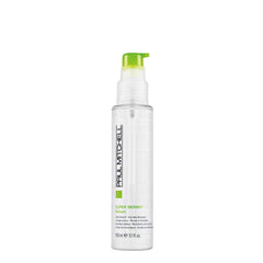 Sérum Paul Mitchell Super Skinny dans sa bouteille, offrant un lissage fluide et léger.