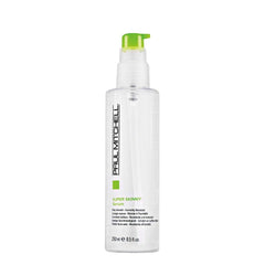 Paul Mitchell Super Skinny Serum en flacon, prêt pour un brushing rapide et efficace.