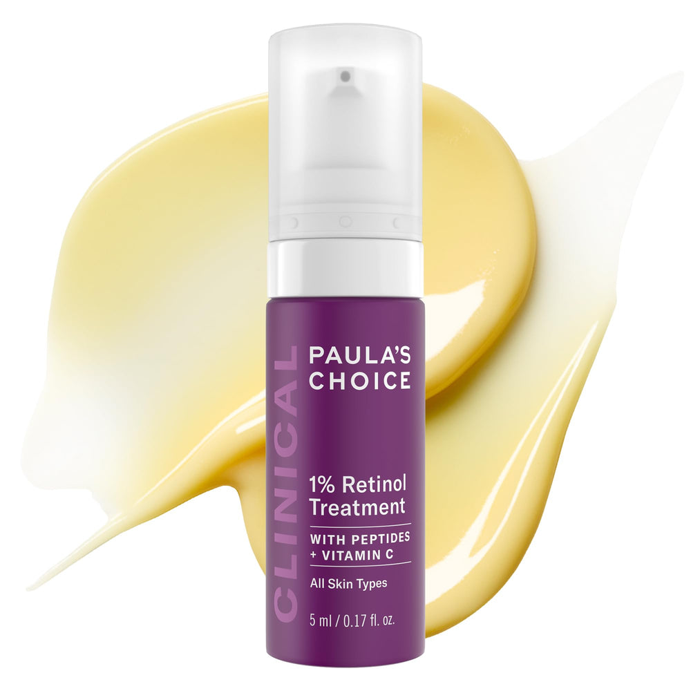 Paula's Choice Clinical 1% Retinol, bouteille pratique, absorption homogène et douceur.