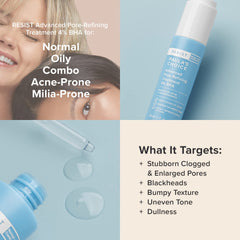 Pores resserrés et peau lisse grâce au BHA 4% Paula's Choice RESIST.