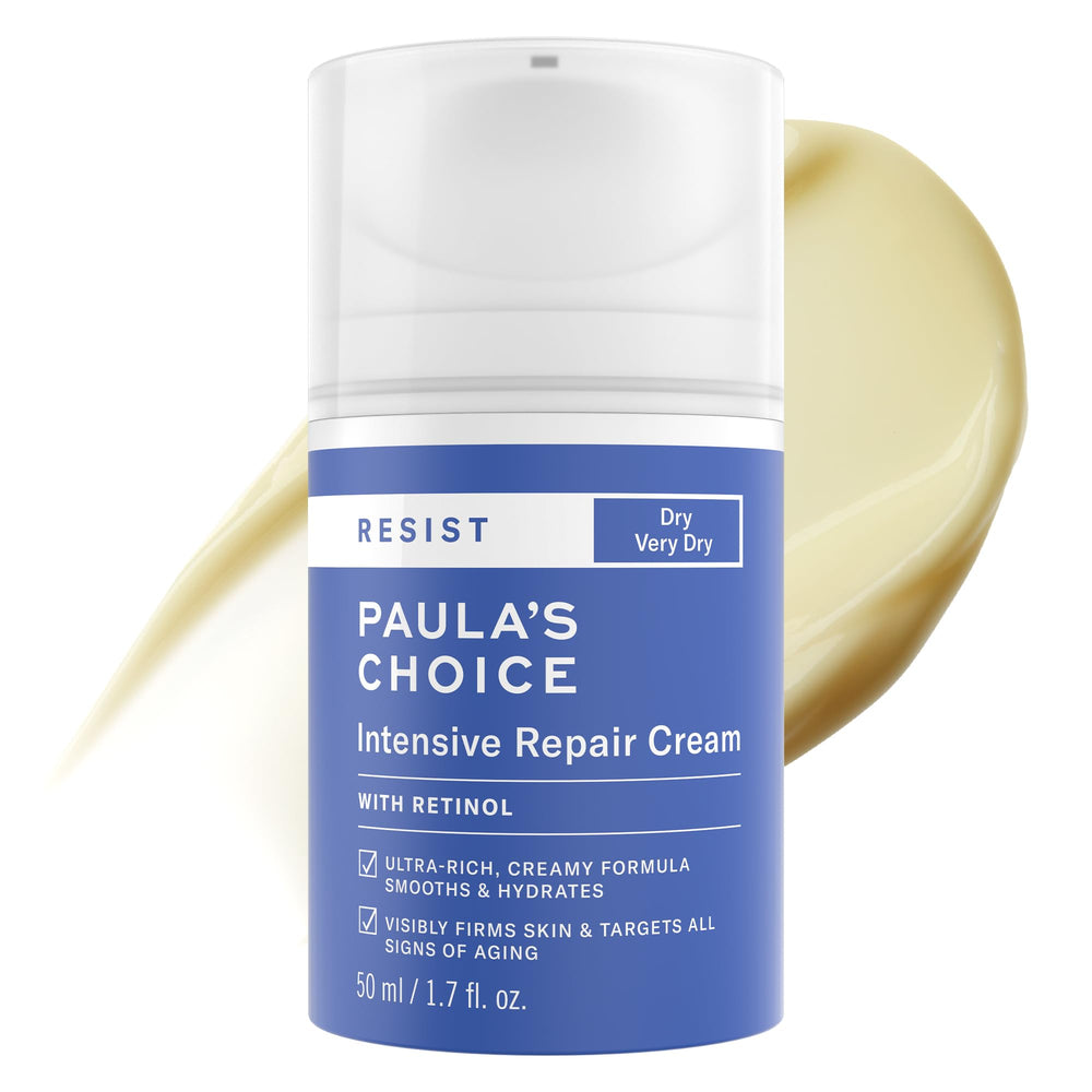 Paula's Choice RESIST Intensive Repair Cream — bouteille montrant l'hydratation profonde pour peau sèche