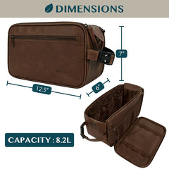 PAVILIA Dopp Kit en cuir PU imperméable pour voyage durable.