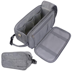 PAVILIA Trousse de toilette homme, grande ouverture pour accéder rapidement aux essentiels.