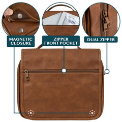 PAVILIA trousse de toilette avec poches en maille pour organiser les produits.