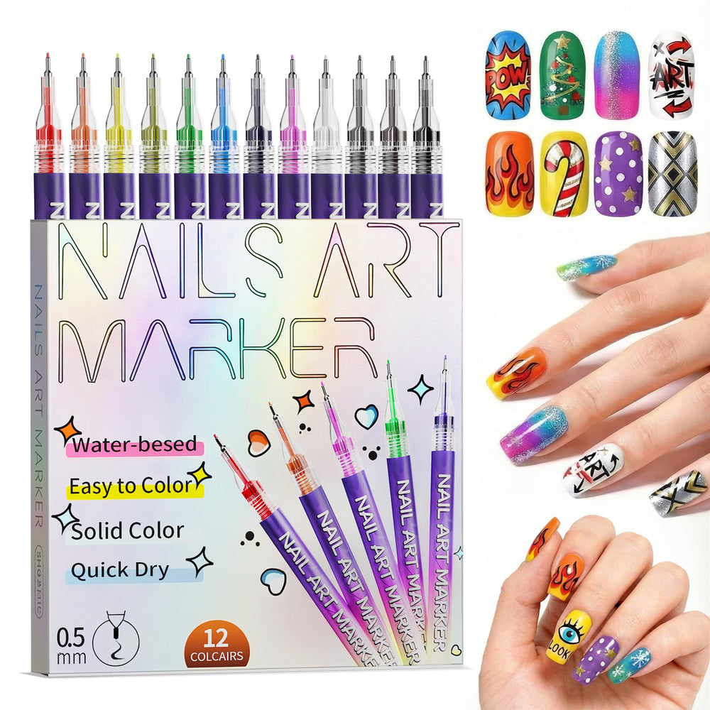 Pawhims stylo-art-ongles rouge, précision nette pour motifs audacieux.
