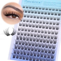 Pawotence cils grappes effet plume ensemble, volume naturel et glamour.