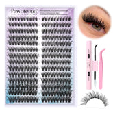 Pawotence kit cils en grappe Fox 40D 9-16mm pour un regard naturel et durable