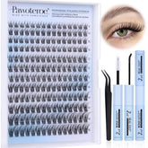 Pawotence kit clusters cils – ensemble complet pour un regard naturel