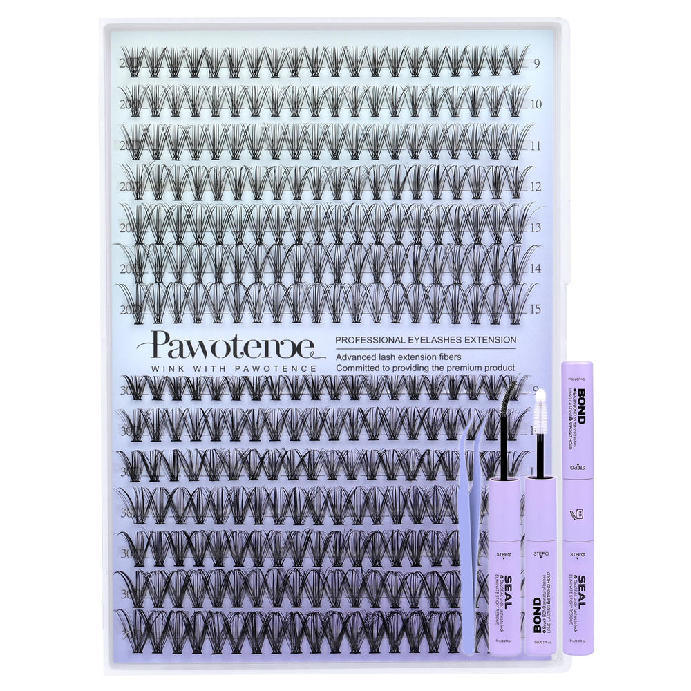 Pawotence kit-extension-cils-280pcs: volume naturel et application maison facile.