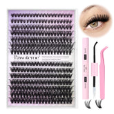 Kit Pawotence extension cils 40D50D, grappes 8-16mm, aspect volumieux et naturel