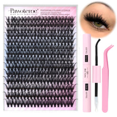 Pawotence kit extensions cils 40D 12-18mm pour un look naturel