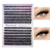 Pawotence Lash Clusters ensemble 280 pièces pour un regard volumineux naturel