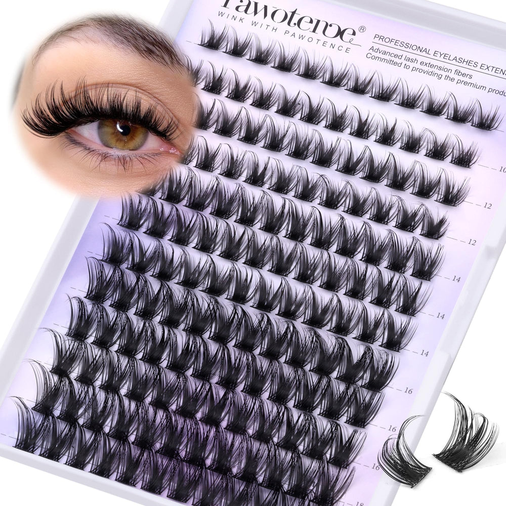 Pawotence Lash Clusters Kira, bande fine, regard naturel et élégant.