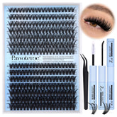Pawotence pack cils cluster 40D-60D, pour un regard naturel et rapide.