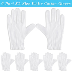 Gants Paxcoo en coton blanc XL sur la main, confort lors du port.