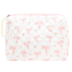 PAZIMIIK sac maquillage quilté: extérieur élégant et rangement pratique.