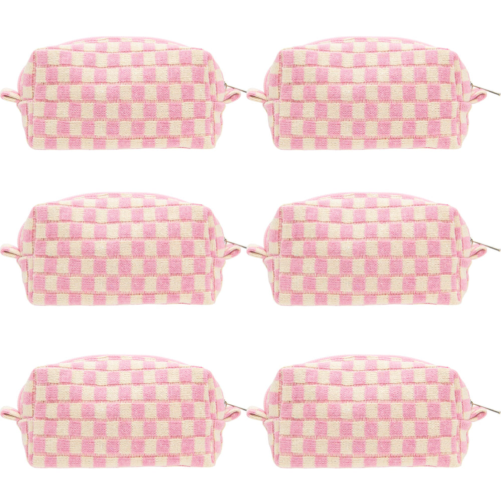 PAZIMIIK coffret maquillage carreaux, vue frontale, pratique pour le voyage