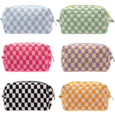 PAZIMIIK vue de face de la trousse-maquillage carré portable, format compact pour sac