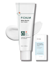 P.CALM Barrière eau crème solaire dans une bouteille, hydratation légère.