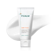P.CALM Cato Cream: bouteille et boîte montrant un packaging épuré et végan.