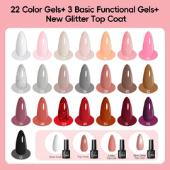 PEACECOLOR vernis gel 22 couleurs: palette variée pour créer tous les looks