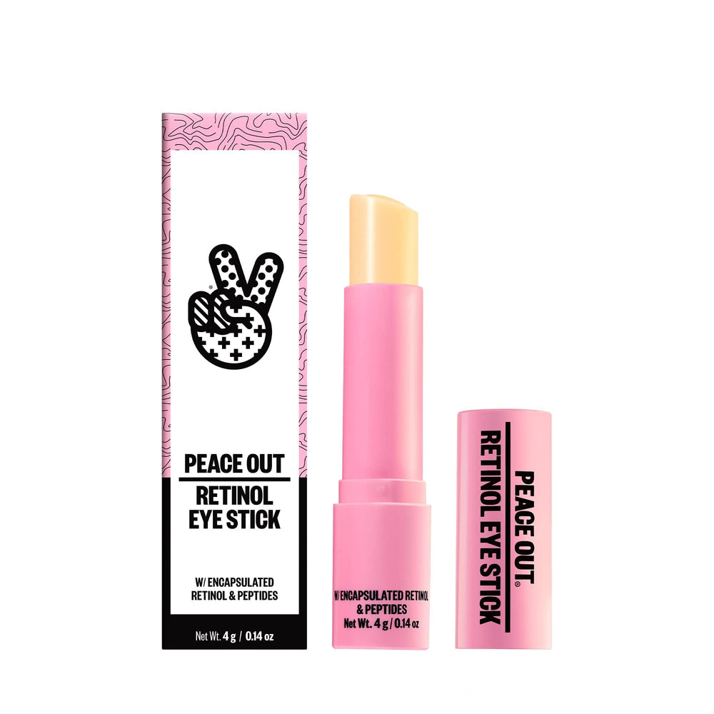PEACE OUT Retinol Eye Jelly Stick dans son emballage élégant et prêt à l'emploi