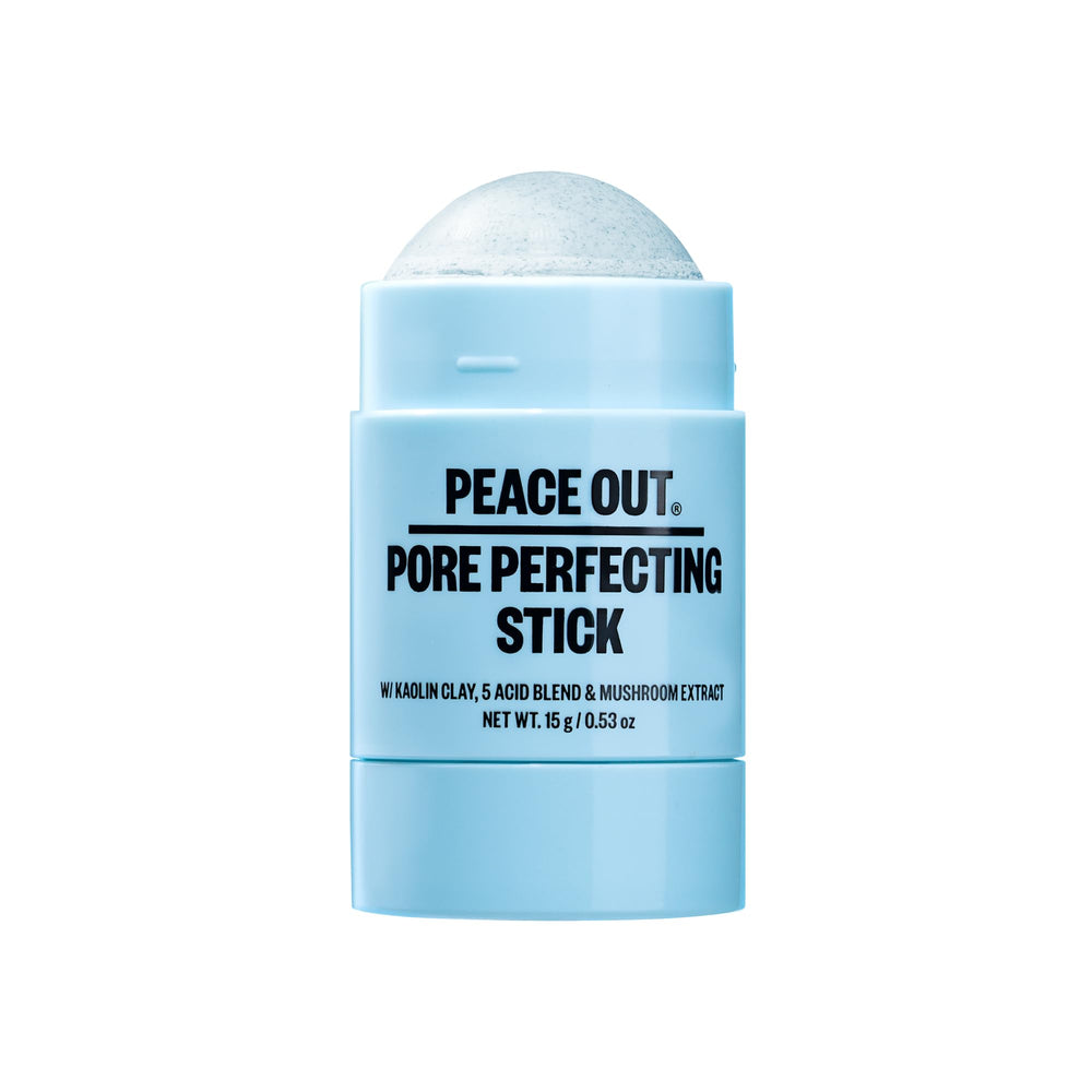 Bâtonnet exfoliant Peace Out pour pores, texture affinée et peau lisse.