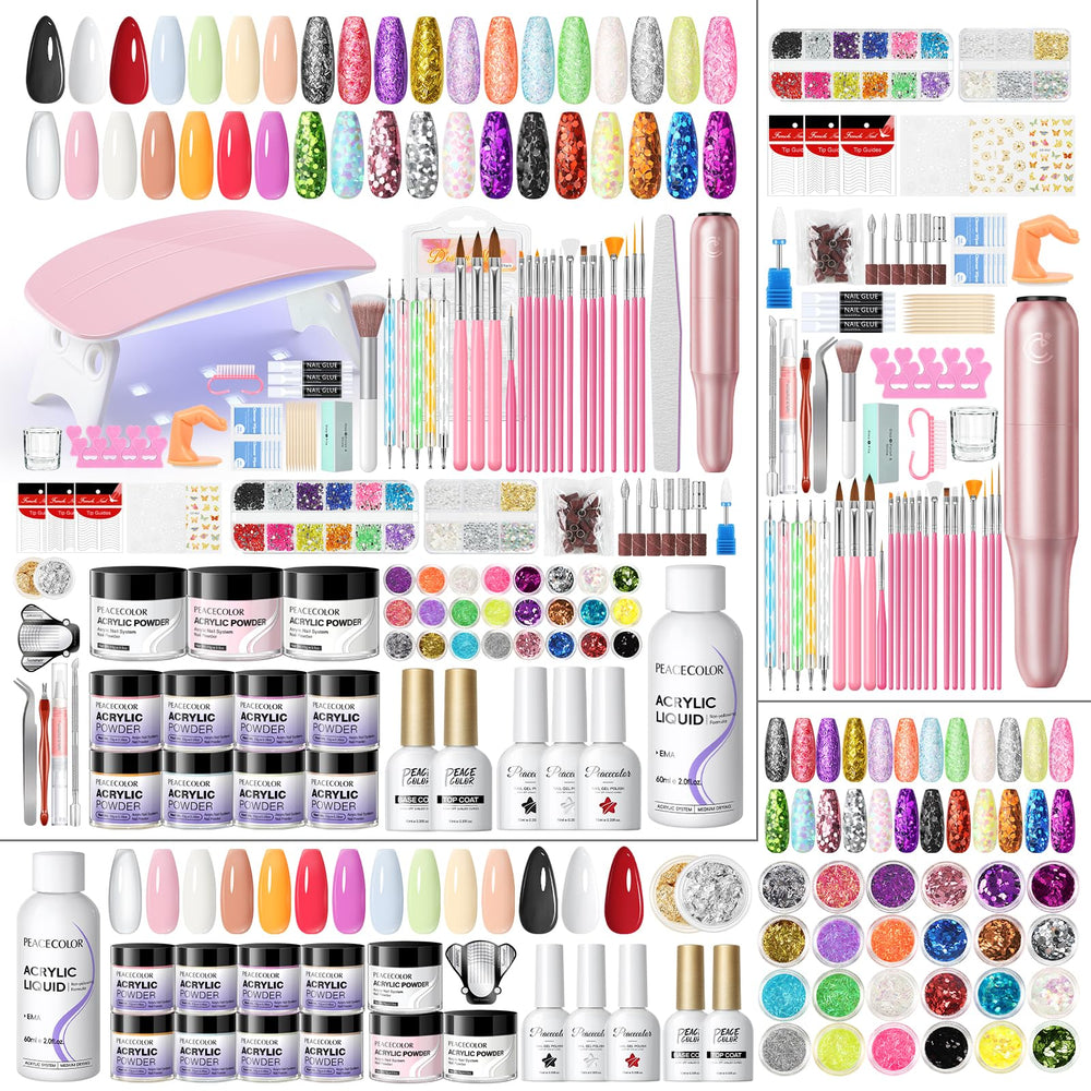 PEACECOLOR kit acrylique complet pour débutants, facilité d'usage et résultats professionnels à domicile.