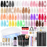PEACECOLOR kit poly gel avec lampe UV pour manucure à domicile