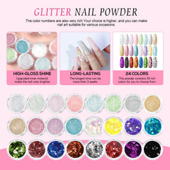 Poudres acryliques PEACECOLOR en trois couleurs pour extensions