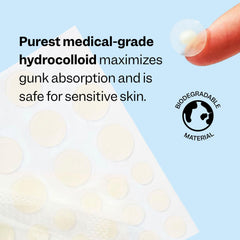 Patch 10 mm Peach Slices couvrant précisément le bouton.