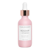 Pearlessence huile visage rose musquée en flacon, hydratation rapide.