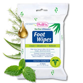 Lingettes PediFix pour pieds, arbre à thé et menthe, offre fraîcheur et contrôle des odeurs.