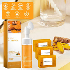 Peehss Nettoyant Visage Curcuma Brosse Douce : nettoyage délicat pour peau sensible.