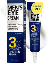 PENEBELLA Creme Yeux pour hommes, image du pot illustrant les sacs sous les yeux.