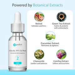 Perfect Image peeling glycolique 50% favorise une exfoliation efficace lors de la routine du soir.