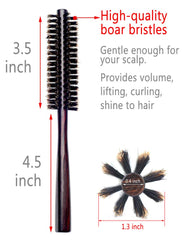 PERFEHAIR brosse ronde mini pour barbe, contrôle précis