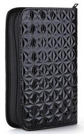 PERFEHAIR étui ciseaux coiffure noir embossé pour organiser six ciseaux