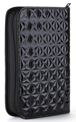 PERFEHAIR étui ciseaux coiffure noir embossé pour organiser six ciseaux