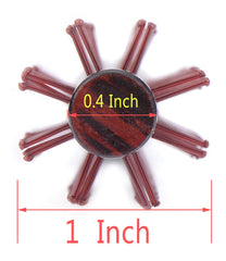 PERFEHAIR brosse ronde avec poignée en bois et extrémité rat-tail, facile à manœuvrer.