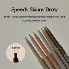 PERIPERA Speedy Skinny Brow – six teintes naturelles pour fusion parfaite.